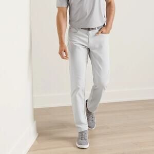 Peter Millar EB66 Performance Five-Pocket Pants British Gray Golf Mens 34x34